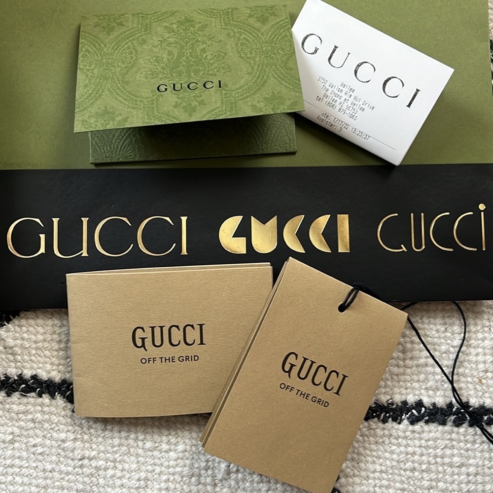 Authentic Gucci Off The Grid Black Mini GG Bag Full Set Crossbody/Phone Monogram - Picture 6 of 16
